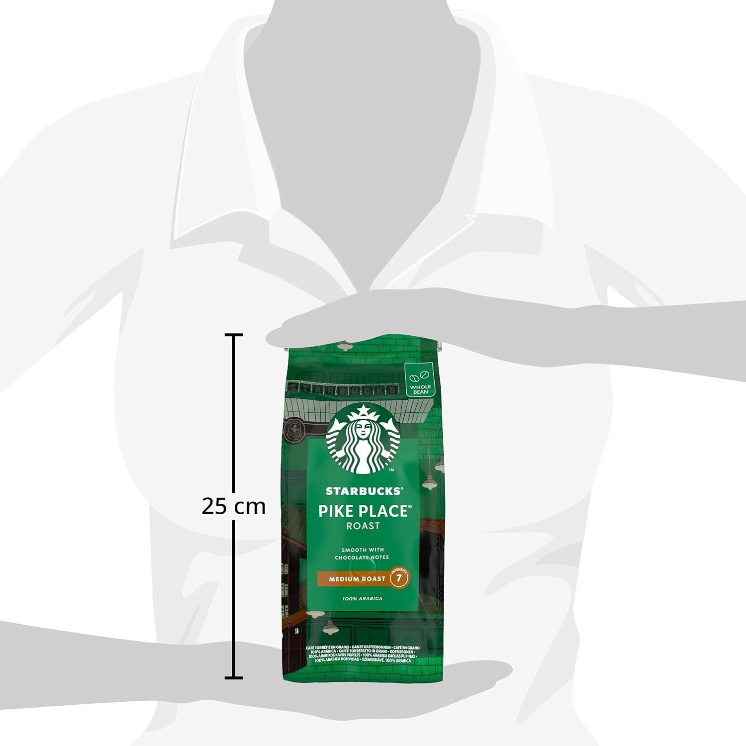 STARBUCKS Pike Place Roast, Mittlere Röstung, Ganze Kaffeebohnen 450 g (4er Pack)