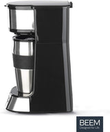 Jednofiltrační espresso BEEM THERMO 2 GO s termohrnkem o objemu 0,4 l | Permanentní filtr | S 24hodinovým časovačem pro ranní šálek horké kávy, žádné čekání | 750 W