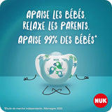 NUK Star Night & Day dětský dudlík 0-6 měsíců Svítí ve tmě Silikon bez BPA Pink Cat 2 balení