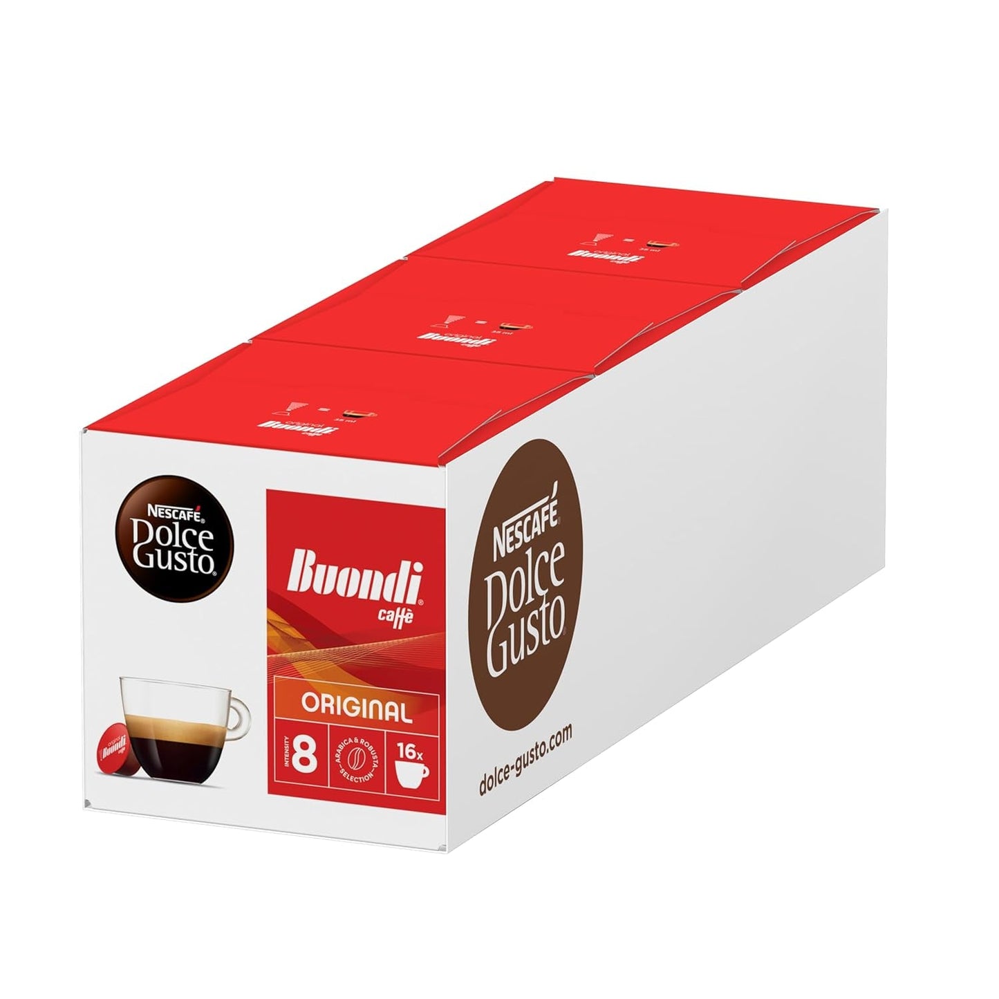 NESCAFÉ DOLCE GUSTO Espresso Buondi Kaffeekapseln 3er Pack (3 x 16 kapslí)