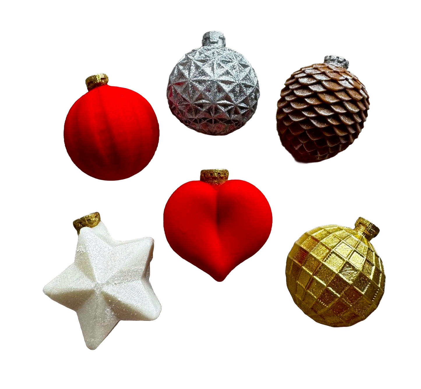 Sada 6 jedlých dekorací z cukrové pasty, Naty Shop Cukrové pasty Decoration Globes
