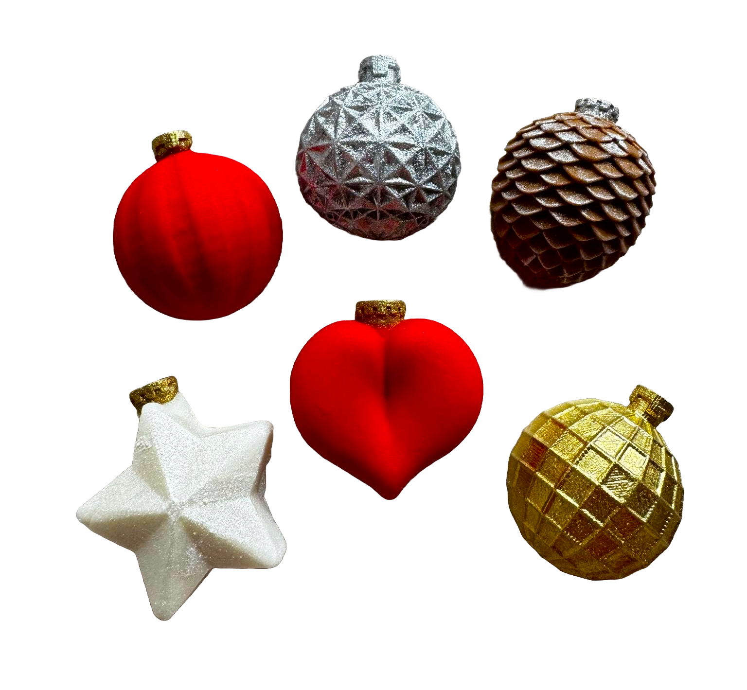 Sada 6 jedlých dekorací z cukrové pasty, Naty Shop Cukrové pasty Decoration Globes