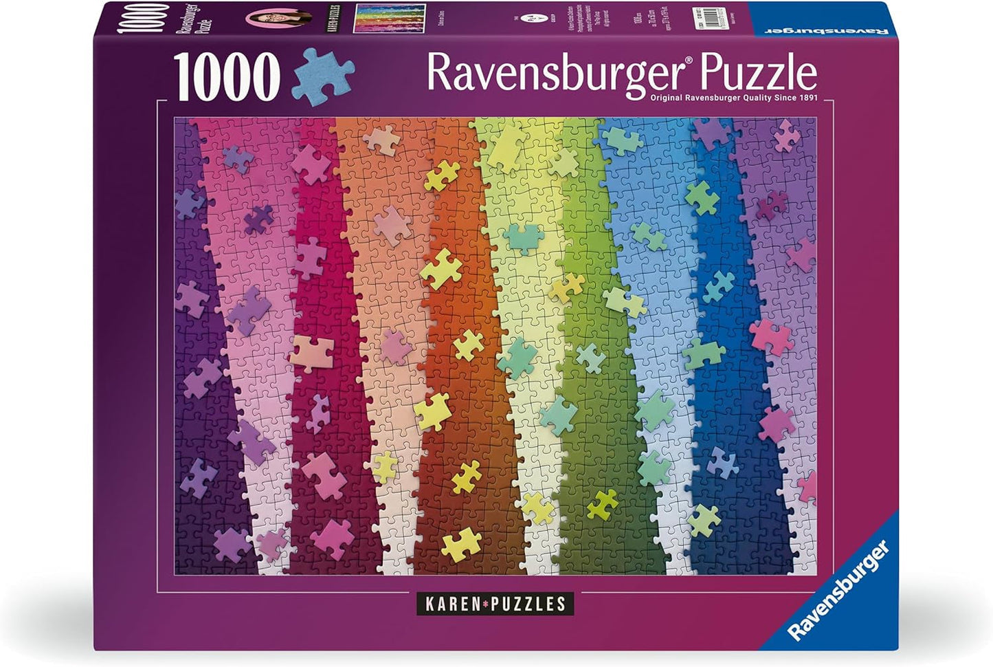 Skládačka Ravensburger pro dospělé 1000 dílků - Barva podle barvy Puzzle Naty Shop