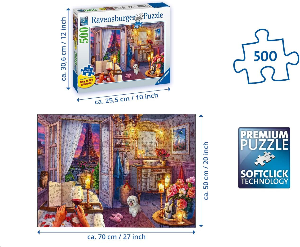 Puzzle Ravensburger - ve vaně - 500 dílků Puzzle Gold Edition Naty Shop