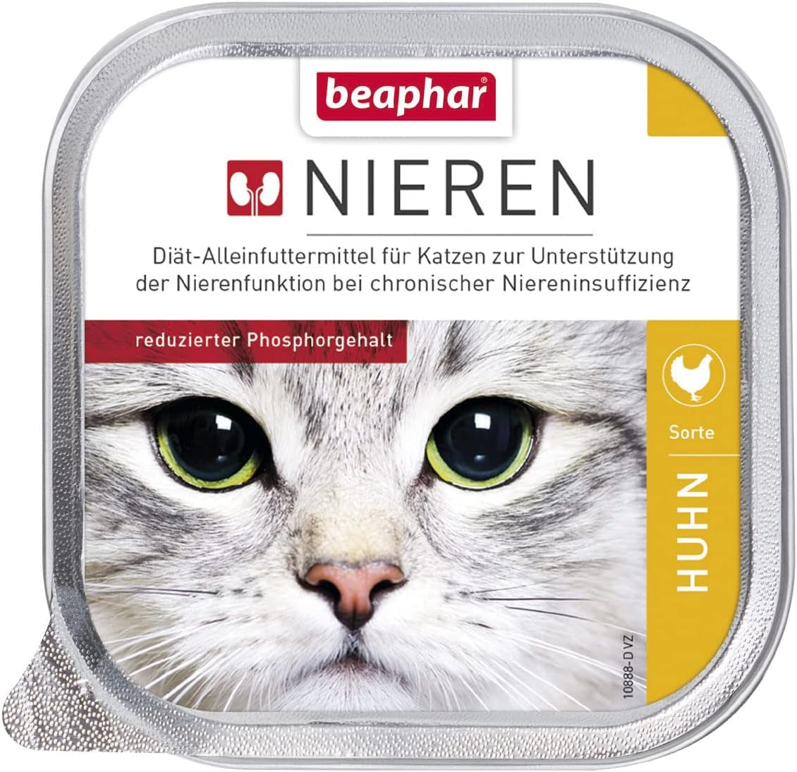 BEAPHAR - Renální dieta s kuřecím masem - Kompletní krmivo pro kočky s chronickým selháním ledvin - Pro podporu funkce ledvin - 100 g