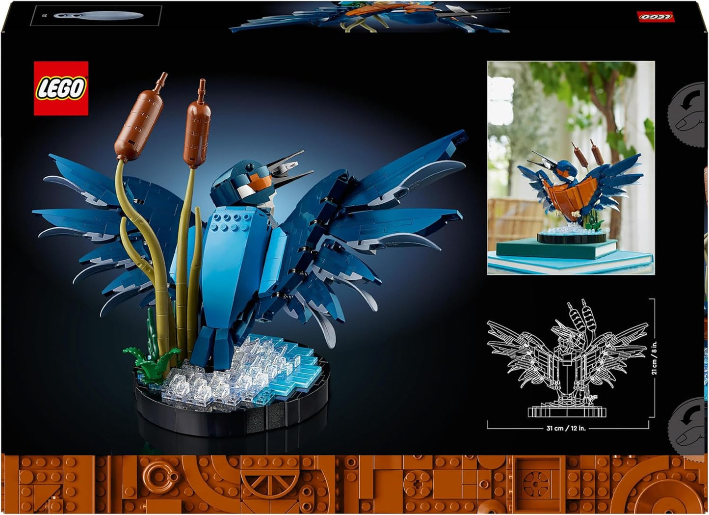 LEGO Icons Stavebnice modelu ledňáčka pro dospělé, figurka ptáka do obývacího pokoje nebo kanceláře, dekorace pro domácnost a kancelář, dárek pro milovníky ptactva a ornitology, ženy a muže 10331 stavebnic Besuche den LEGO-Store