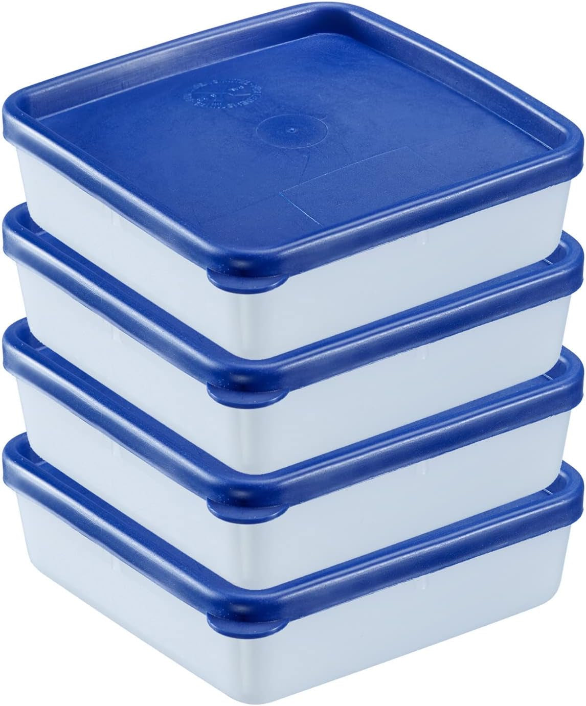 Westmark 4 nádoby na skladování/mražení potravin, včetně víka, objem: 0,25 l, stohovatelné, plastové, Trio, barva: transparentní/modrá, 25042270 Dózy na potraviny Naty Shop Sada boxů Gerfier