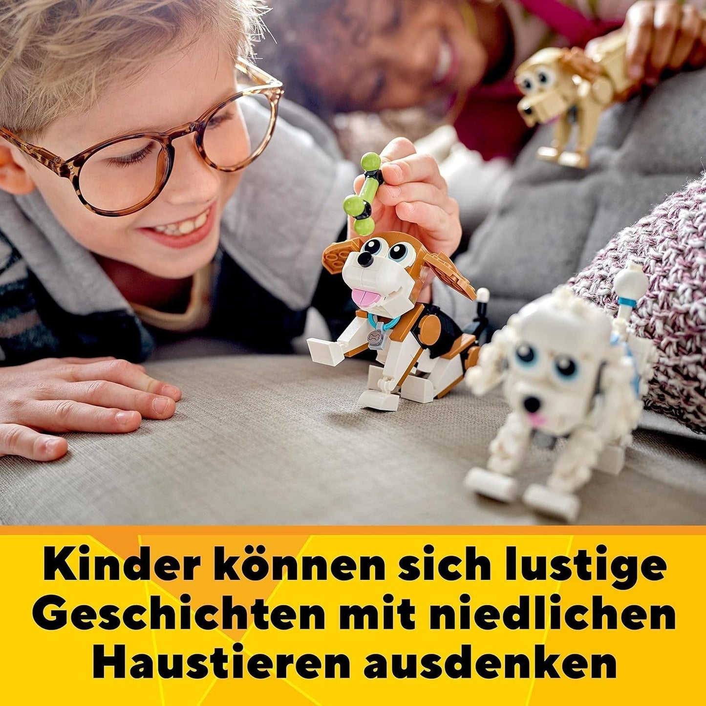 Sada LEGO 31137 Creator 3v1 roztomilý pes s figurkami zvířat jezevčík, mops, pudl a další, hračka pro děti 7+, dárek pro milovníky psů Stavebnice Besuche den LEGO-Store