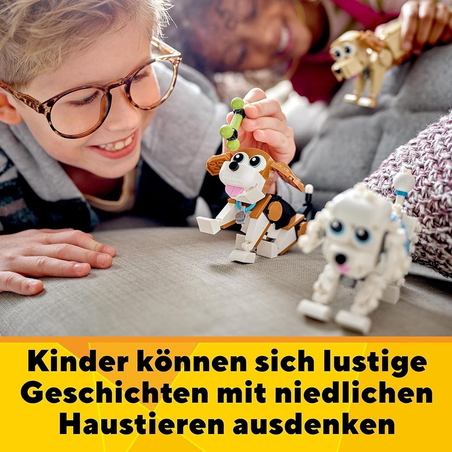 Sada LEGO 31137 Creator 3v1 roztomilý pes s figurkami zvířat jezevčík, mops, pudl a další, hračka pro děti 7+, dárek pro milovníky psů Stavebnice Besuche den LEGO-Store