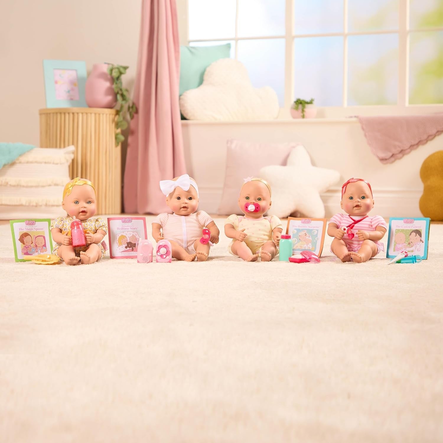 Panenka Baby Sweetheart – Před spaním – 31 cm – Měkké tělíčko – Doplněk k dudlíku – Předstíraná hra – Hračka pro 3 roky a více