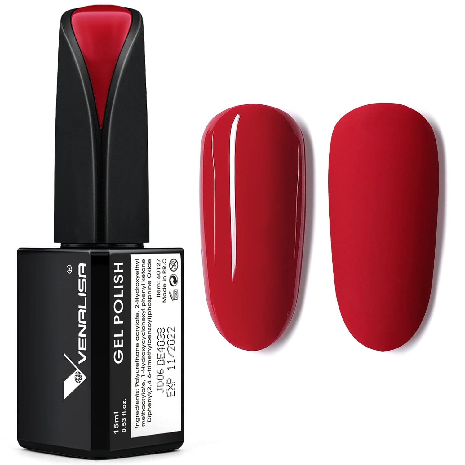 VENALISA Korálově oranžový UV lak na nehty 15 ml gelový lak na nehty pro UV lampu na nehty Průhledný gel lak na nehty Coral Orange Modely pro vlastní design nehtů