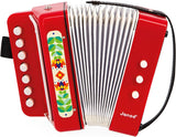 Janod - Akordeon Gioia - Dětský hudební nástroj - Hraní rolí a výuka staré hudby - S popruhem - Od 3 let, J07654 Jucarii Bebe Naty Shop Výchozí název