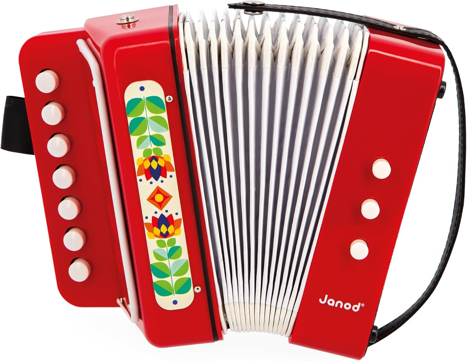 Janod - Akordeon Gioia - Dětský hudební nástroj - Hraní rolí a výuka staré hudby - S popruhem - Od 3 let, J07654 Jucarii Bebe Naty Shop Výchozí název