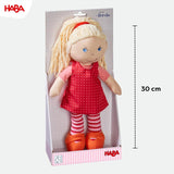 Měkká panenka HABA Annelie - Měkká panenka s upravenými vlásky - S výměnným oblečením - Od 18 měsíců - 30 cm - Lze prát - 1302108001