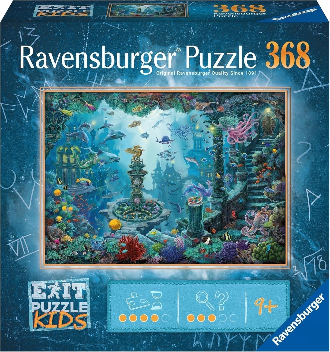 Ravensburger EXIT Puzzle Kids - 13394 In the Underwater Kingdom - skládačka 368 dílků pro děti od 9 let, dětské puzzle Puzzle Naty Shop Výchozí název