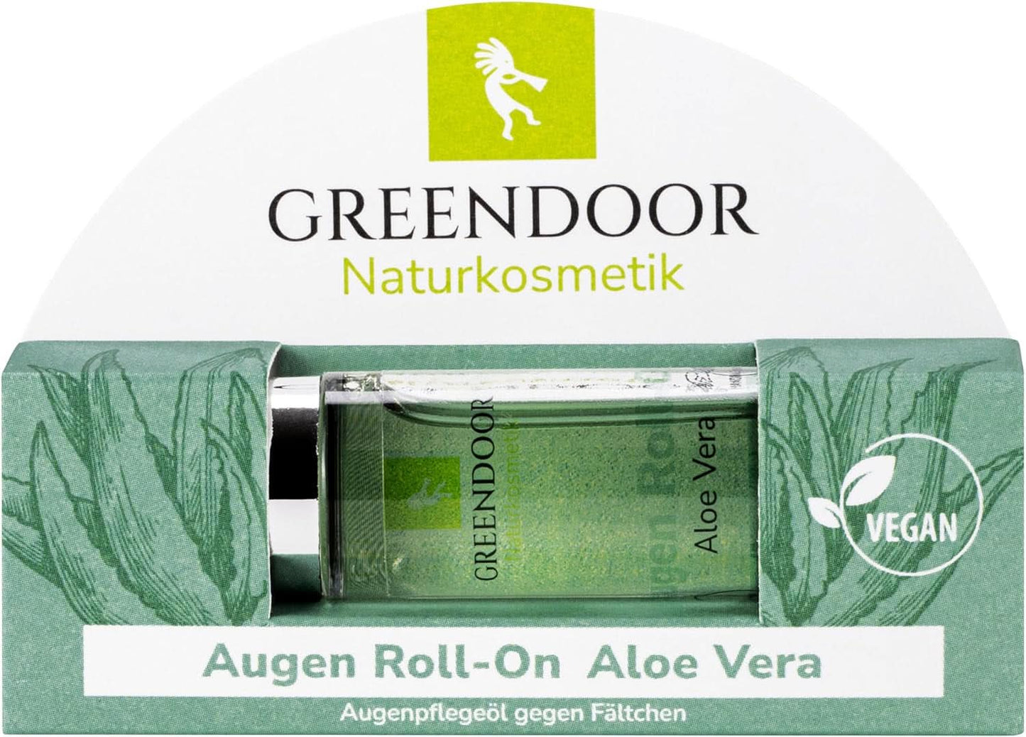 GREENDOOR Eye Roll-On Aloe Vera, přírodní oční sérum proti vráskám, 10 ml Cosmetics and Beauty Naty Shop