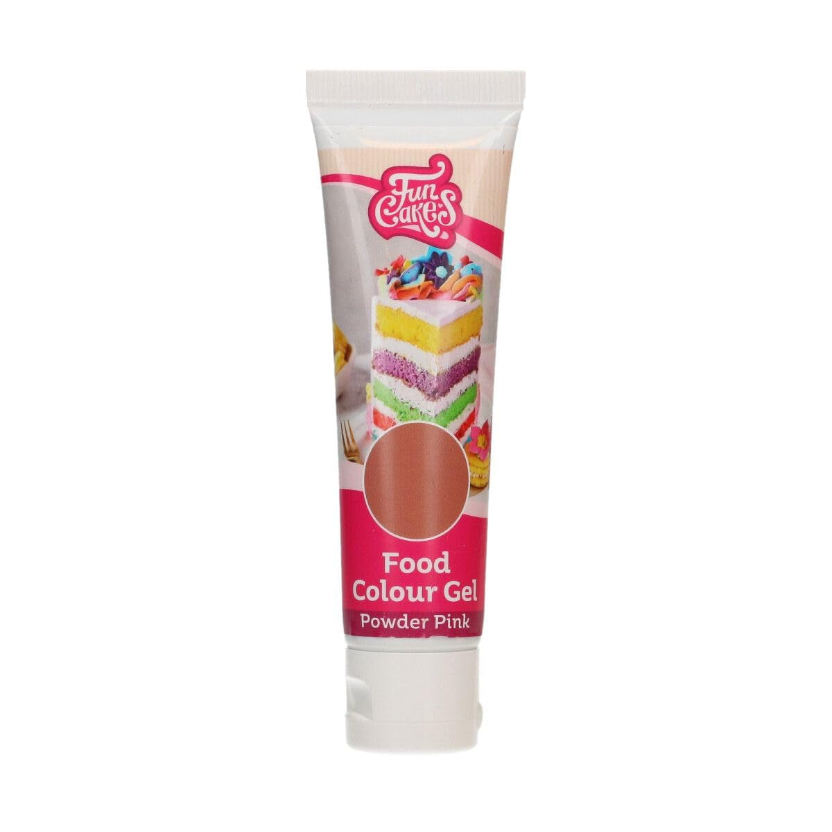 Potravinářské barvivo Funcakes Gel Powder Pink: Vysoce koncentrované potravinářské barvivo na těsto, krém, fondán, marcipán, pečivo, snadné dávkování, jednotlivé kapky pro vytvoření zářivých barev, Halal, 30 g