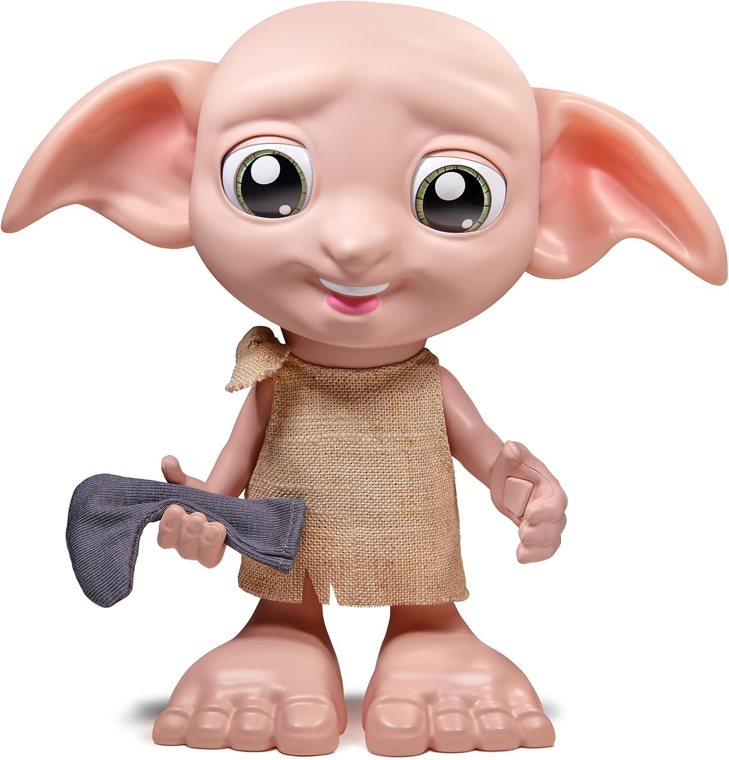 Kouzelnický svět Harry Potter - Interaktivní panenka Dobby House Elf s více než 30 zvuky, větami a pohyby, německo-italská, hračka pro 6 let, fanouškovský článek Panenky Naty Shop