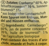 Bio brusinky, 100 gramů dehydratovaných produktů Naty Shop