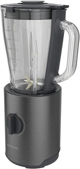 Grundig Delisia Novus SM 7140 Professioneller stojanový mixér, 1,5 litru, 800 Watt, 6fach Edelstahlmesser Mit Zirkonium-Beschichtung, 5 Geschwindigkeitsstufen + Pulse-Funktion, Dark Inox/Edelstahl Kitchen Naty Shop