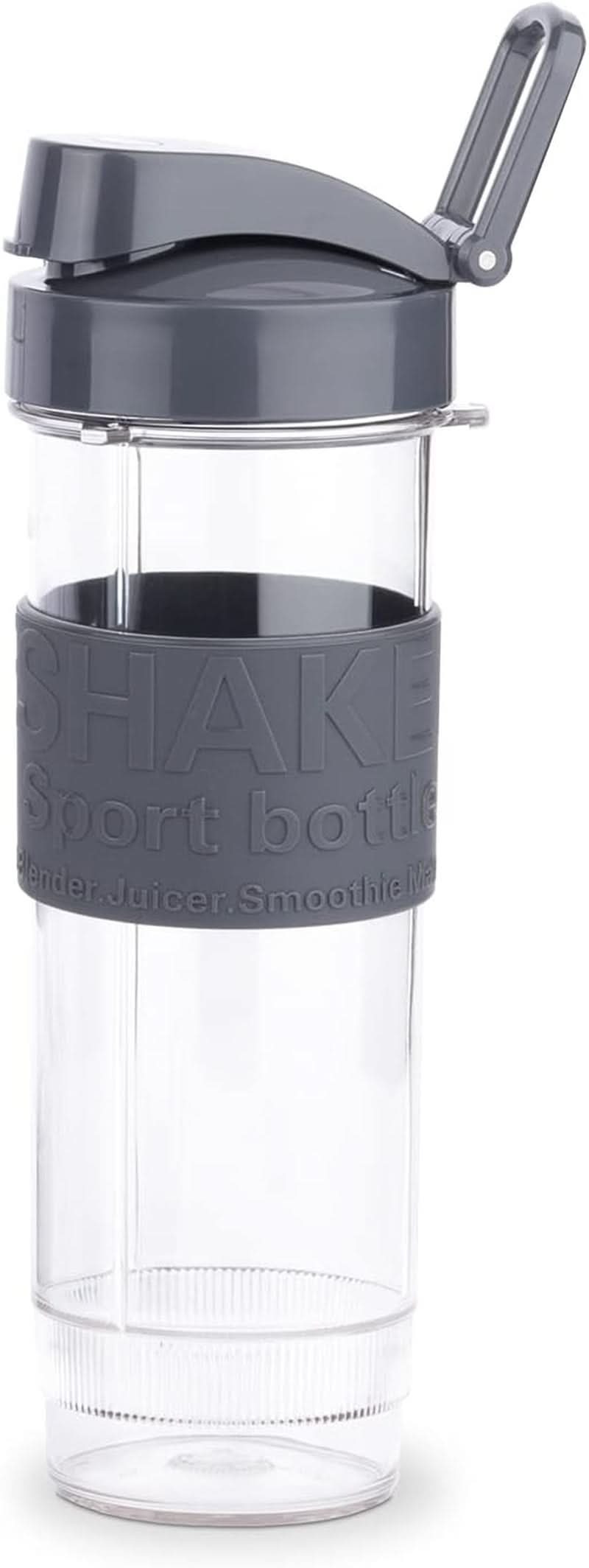 H.Koenig Smoothie Maker SMOO9 - Mini stojanový mixér - Mini mixér - 300 Watt - 570 ml - Edelstahl - 2 Kunststoffflaschen - Bpa-Frei, Grau Kitchen Naty Shop