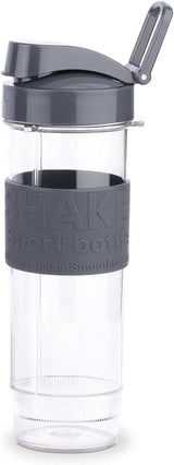 H.Koenig Smoothie Maker SMOO9 - Mini stojanový mixér - Mini mixér - 300 Watt - 570 ml - Edelstahl - 2 Kunststoffflaschen - Bpa-Frei, Grau Kitchen Naty Shop