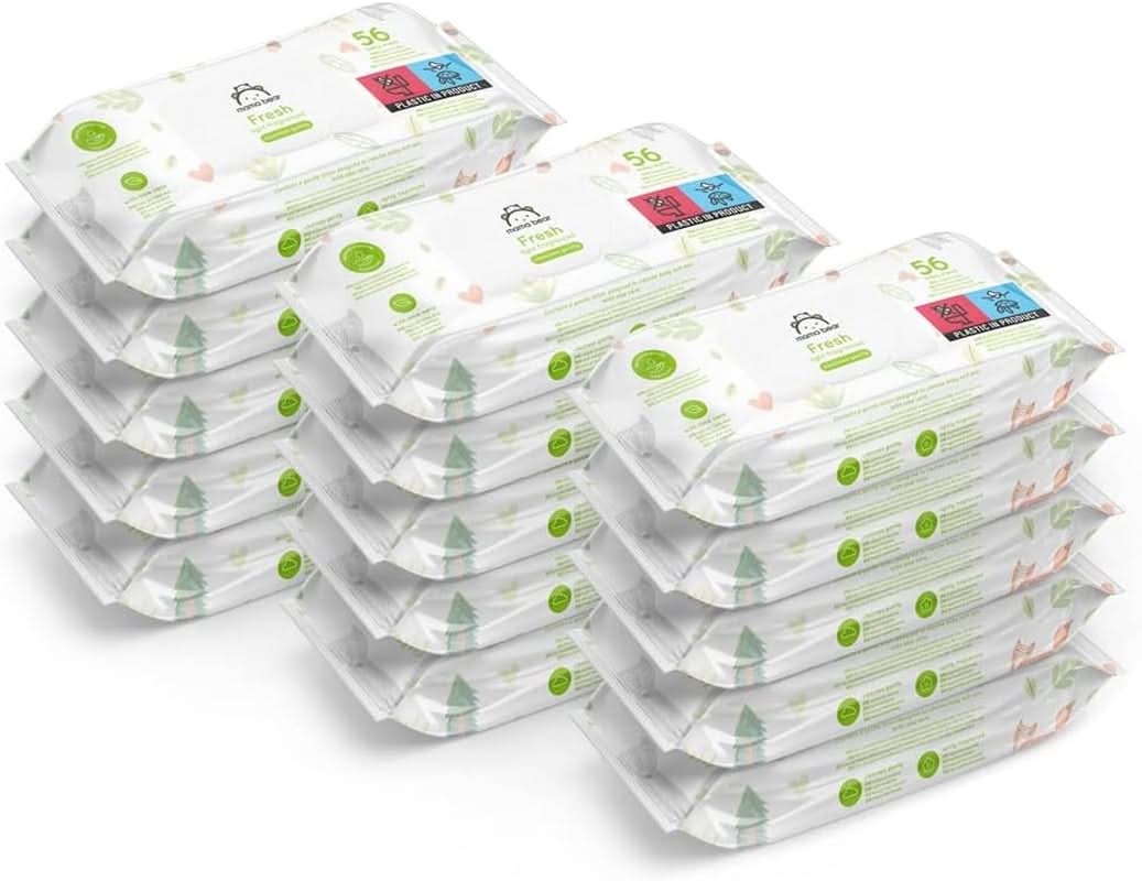 Mama Bear Naty Shop Aloe Vera Fresh Baby Wipes 56 kusů (balení 18)