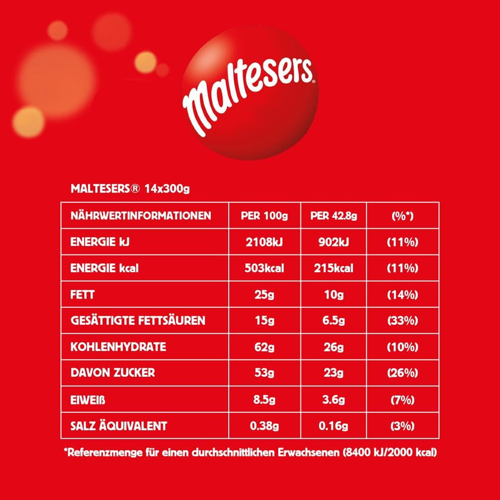 Maltezery, čokoládové kuličky s křupavým a světlým středem, vzdušná, čokoládová přesnídávka, 1 balení (1 x 300g)