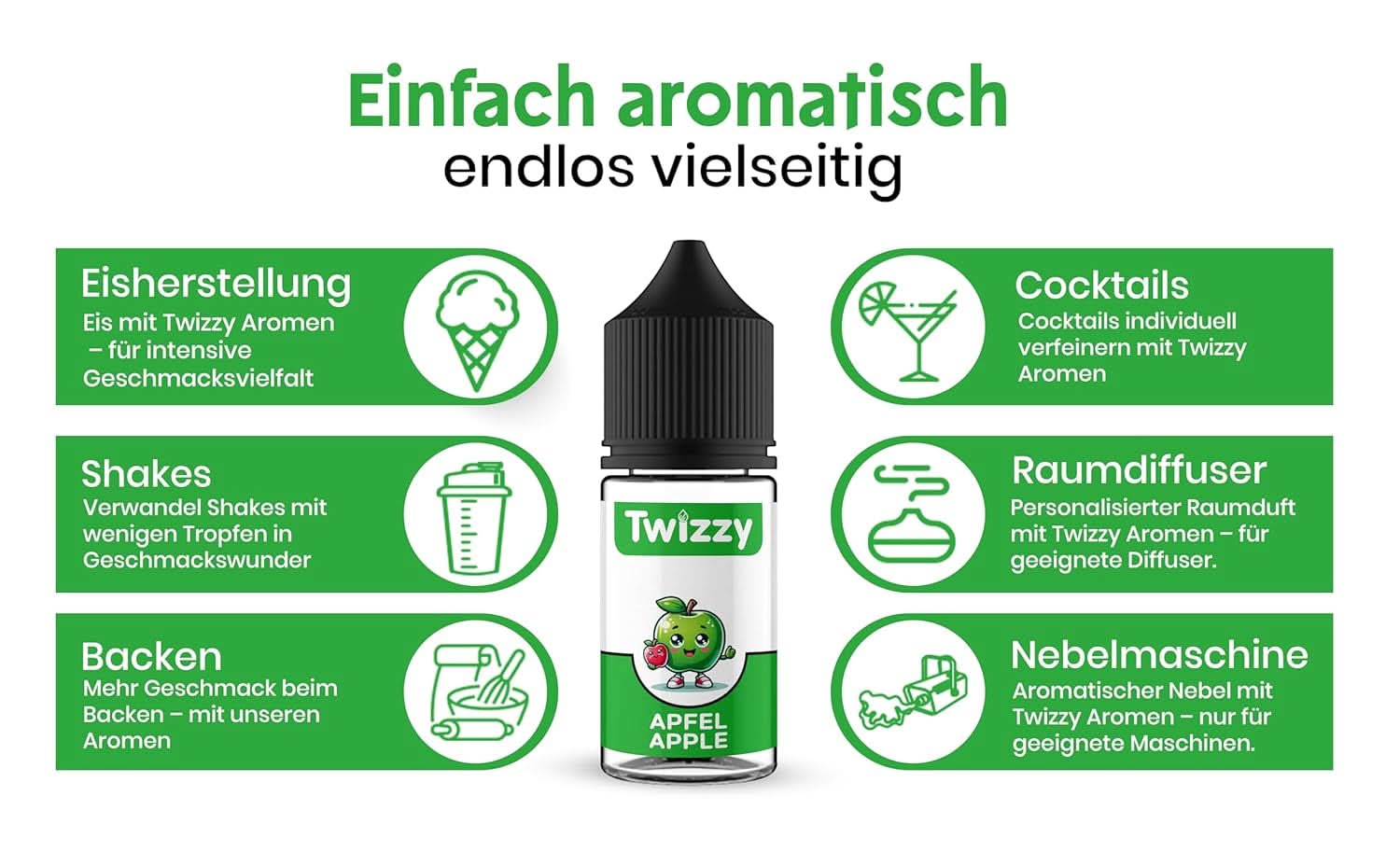 Twizzy, Koncentrované jablečné aroma, 30 ml Aromas Naty Shop