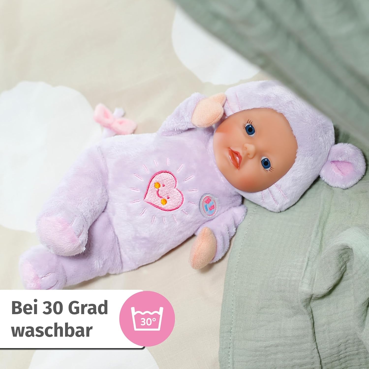 Myš Baby Born pro miminka měkká panenka, 26 cm, s kapsičkami na uši a prsty, pro novorozence, 836590 Zapf Creation, růžová
