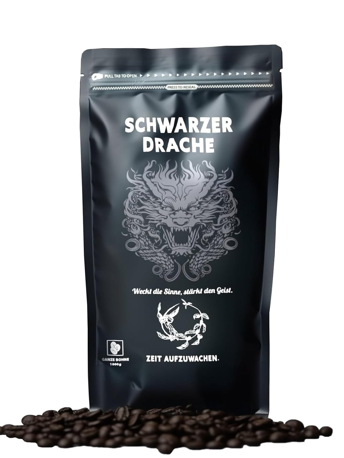 Black Dragon Espresso 100% Robusta - Extra silná pražená kávová zrna - Velmi silná a plná káva s vysokým obsahem kofeinu - Velmi silné espresso