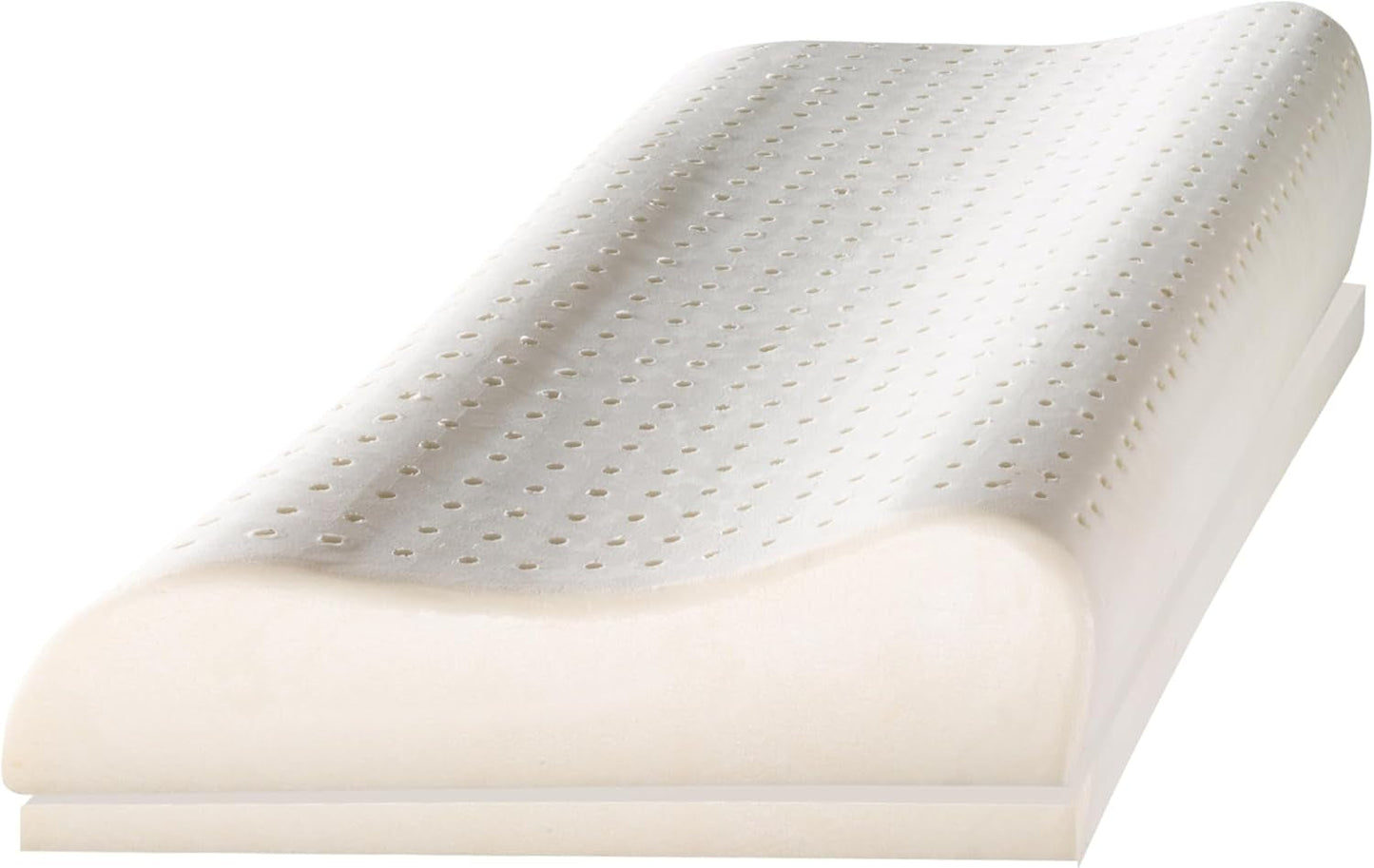 Billerbeck Pillow S20 Latex - Polštář na krk 40 X 80 Cm - Polštář na podporu krku s měkkým latexovým jádrem, bílé standardní polštáře Naty Shop