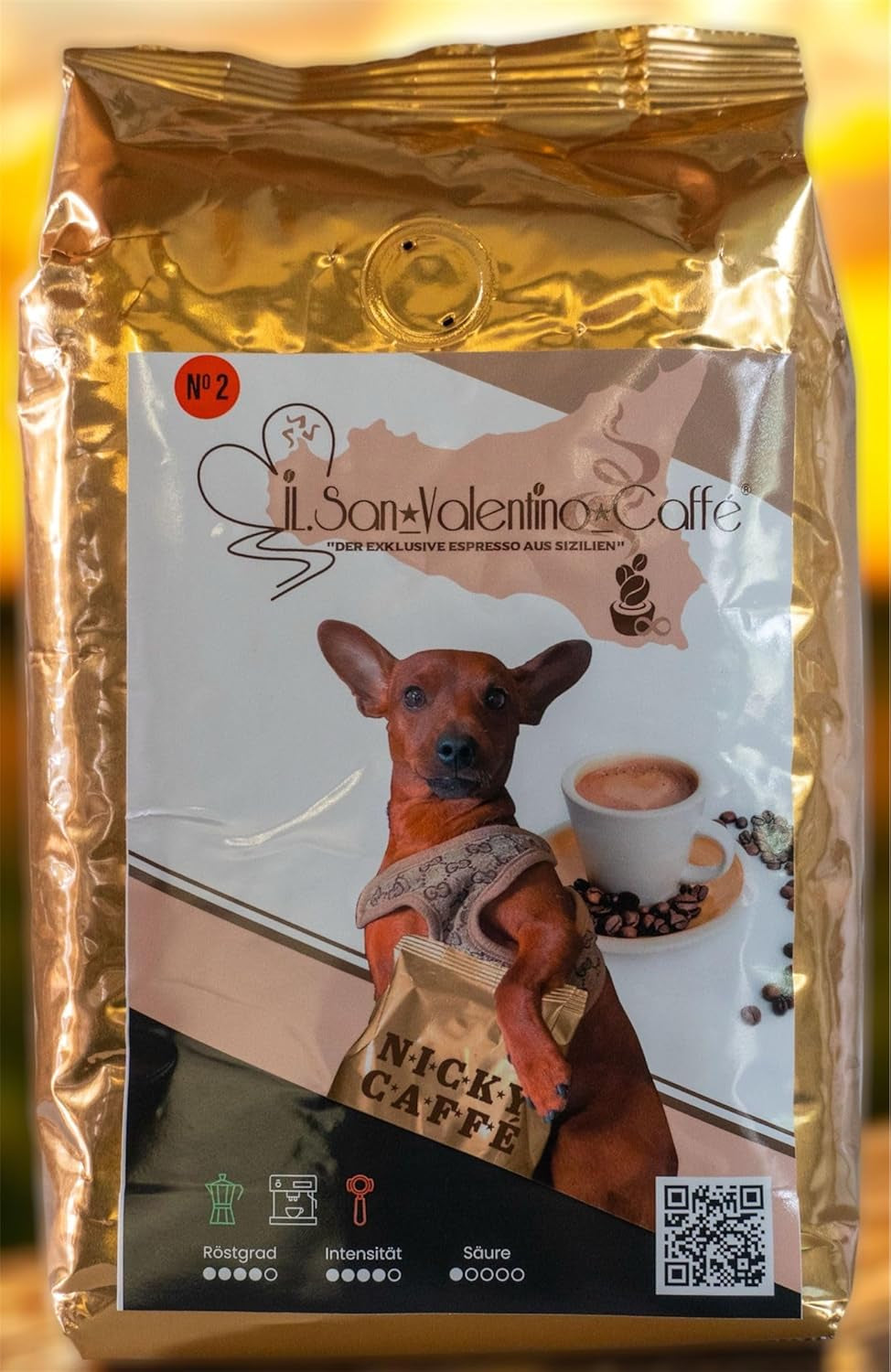 "EXKLUZIVNÍ ESPRESSO ZE SICÍLIE" NICKY CAFFÉ ESPRESSO A KÁVOVÁ KRÉMA 50% ARABICA 50% SKOŘICE