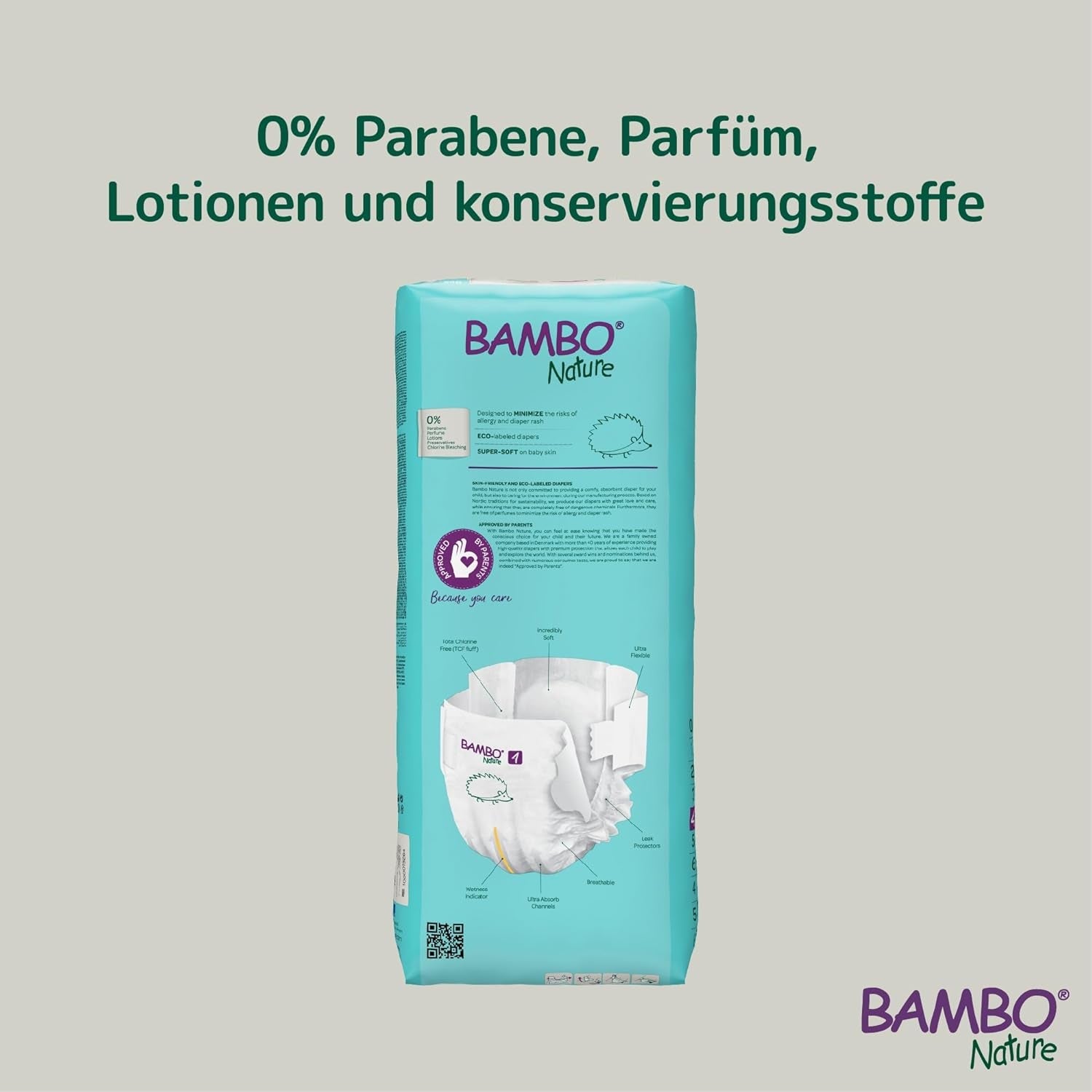 Dětské plenky Bambo Nature, velikost 4 (7-14 kg) - 48 kusů. Prémiové plenky s vylepšenou ochranou proti protečení | Maximální pohodlí a svoboda pro aktivní děti | Dermatologicky testované plenky