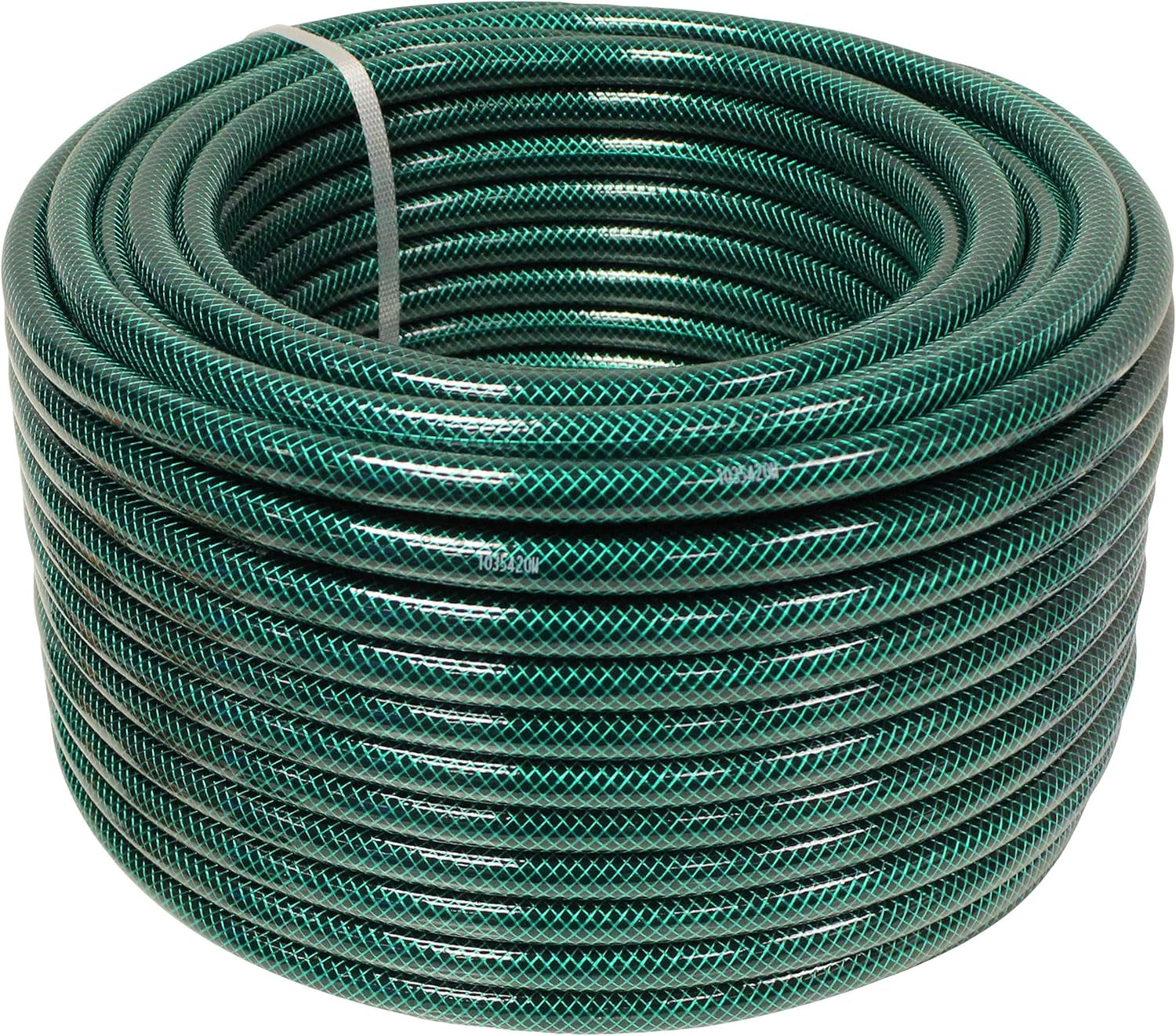 Zahradní hadice Faithfull 50 m (164 stop) Vyztužená 12,7 mm (1/2 palce) Průměr – Těžká PVC trubka, zelená
