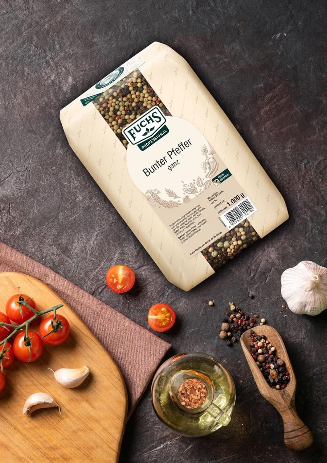 Fuchsův barevný pepř celý, 1 kg Condimente Naty Shop