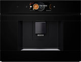 Bosch CTL7181B0, Inteligentní vestavěný automatický kávovar na espresso řady 8, 45,5 x 59,4 cm, dotyková obrazovka TFT, velmi tichý keramický mlýnek s pohonem, funkce samočištění AutoMilk Clean, nádrž na vodu 2,4 l, černá