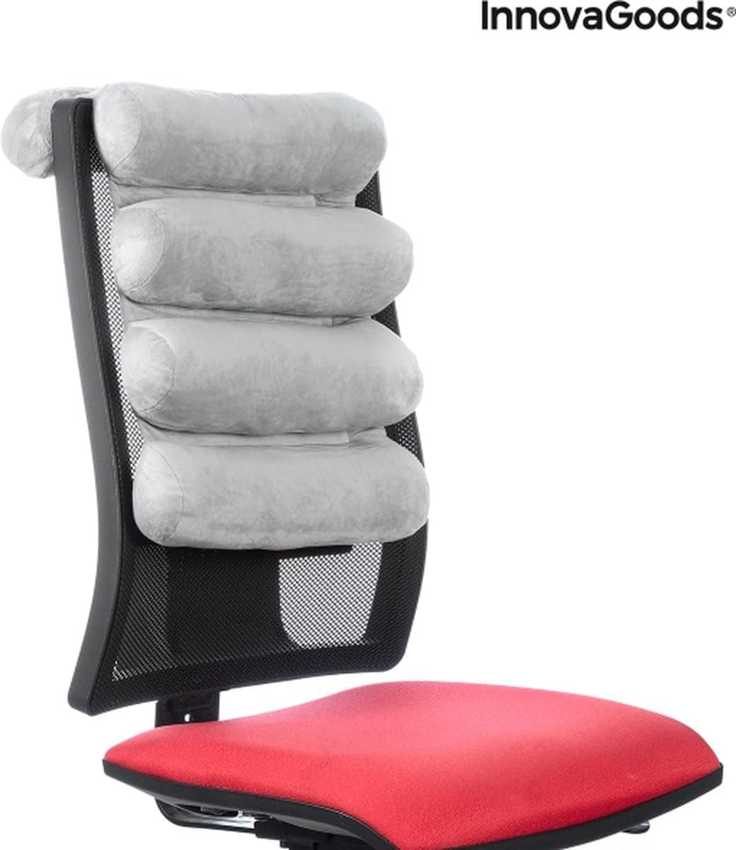 Innovagoods® 5modulový multifunkční ergonomický trubkový polštář, skládací, pevný a odolný, sametový design, materiál bavlna/PP, ideální pro kancelář, domácnost, práci na dálku, v autě. Standardní polštáře Naty Shop