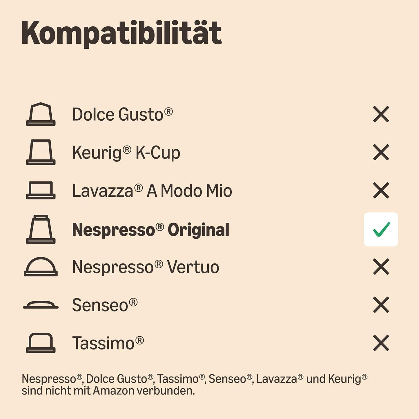 od Amazon Lungo Kaffee-Kunststoffkapseln, kompatibilní s Nespresso, 20 Stück, Packung mit 1 – Rainforest Alliance-zertifiziert