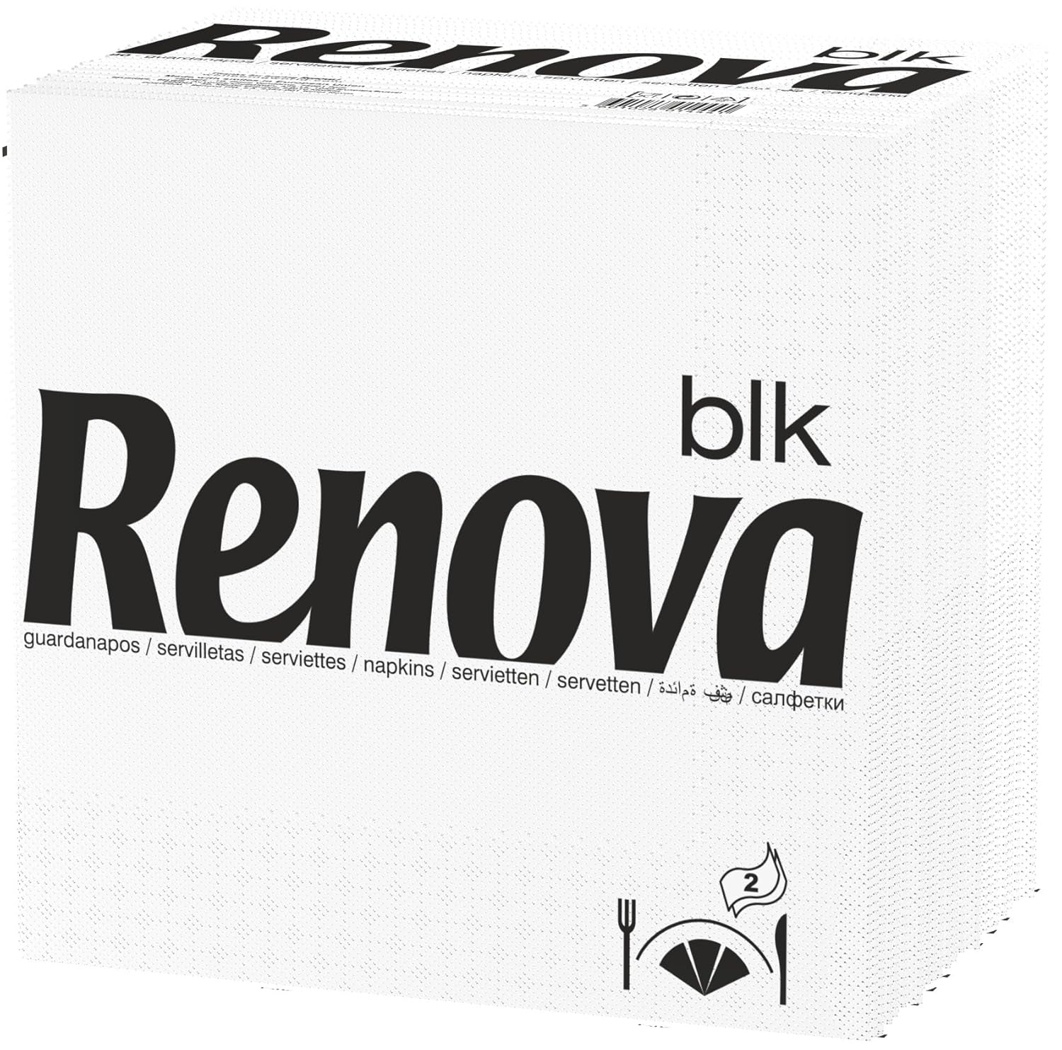 Velké bílé papírové ubrousky Renova, 75 ubrousků