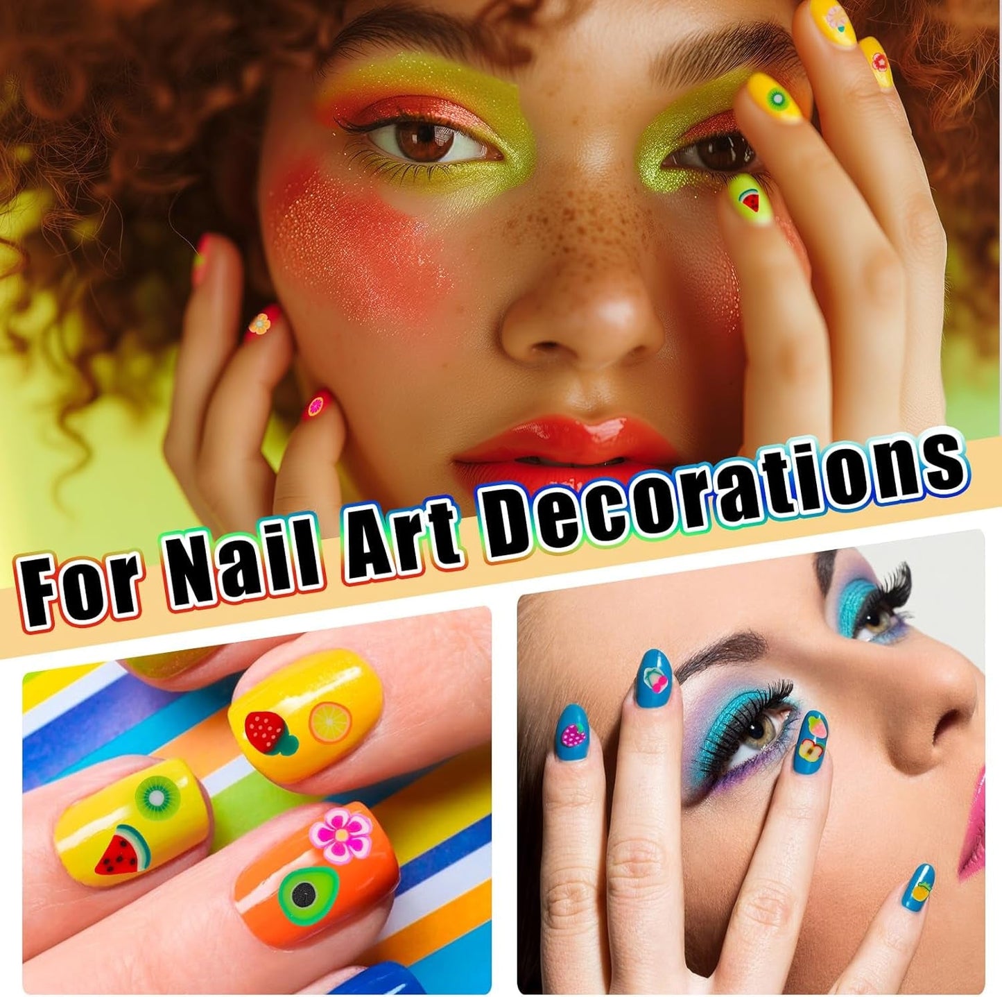 1000 Stk Nagel Obst Scheiben, Nagelkunst Fruchtscheiben Charms Roztomilé Obst-Blumen Charms Mix Set Mini 3D Obstscheibe Nail Art Zum Nagelkunst Handy Deko DIY Schleimbasteln Ornament Scrapbooking