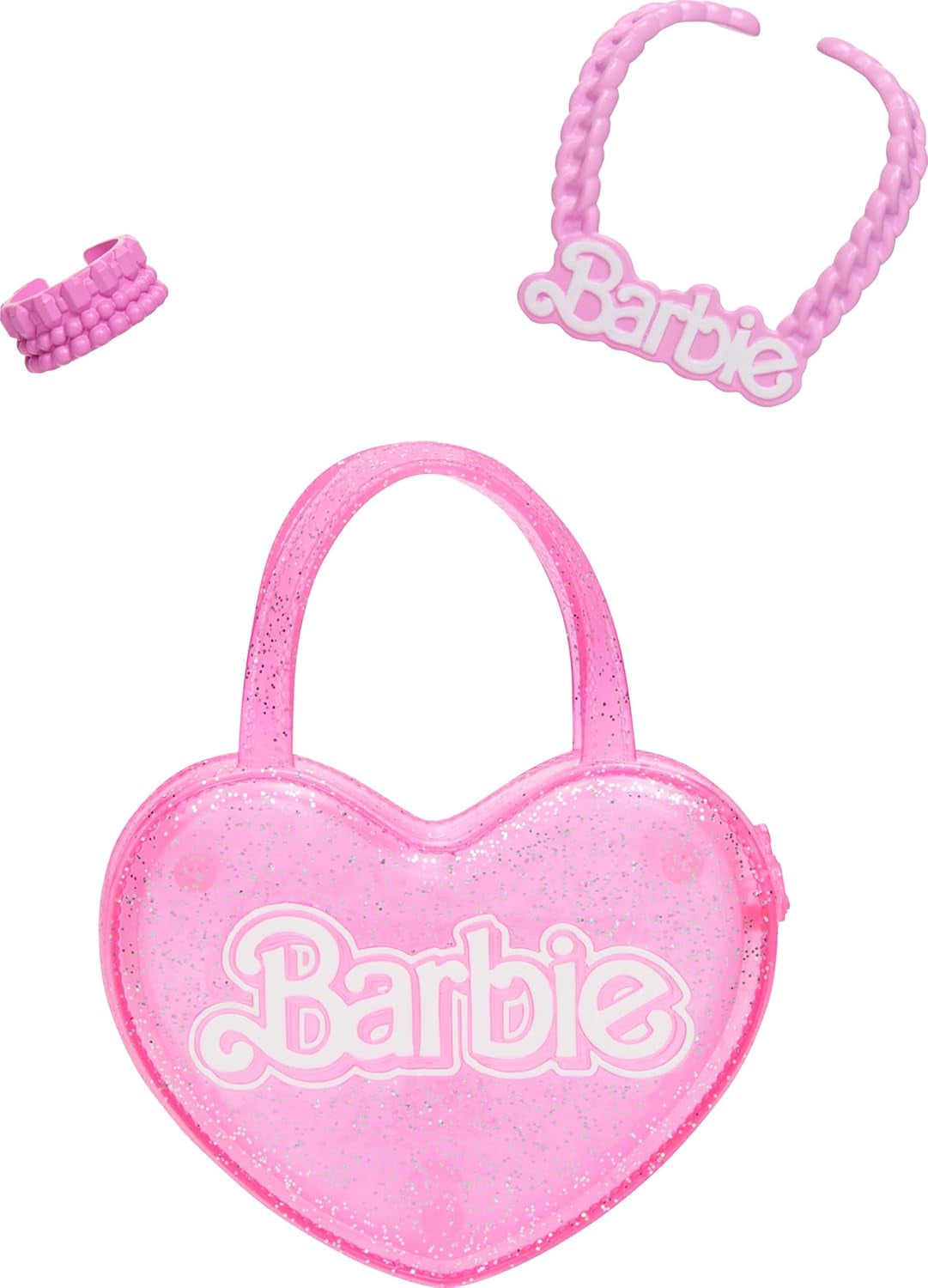 Módní panenka Barbie 71cm blondýnka s odepínacím oblečením Růžová top džínová sukně Kovbojské boty náhrdelník a kabelka HYT84