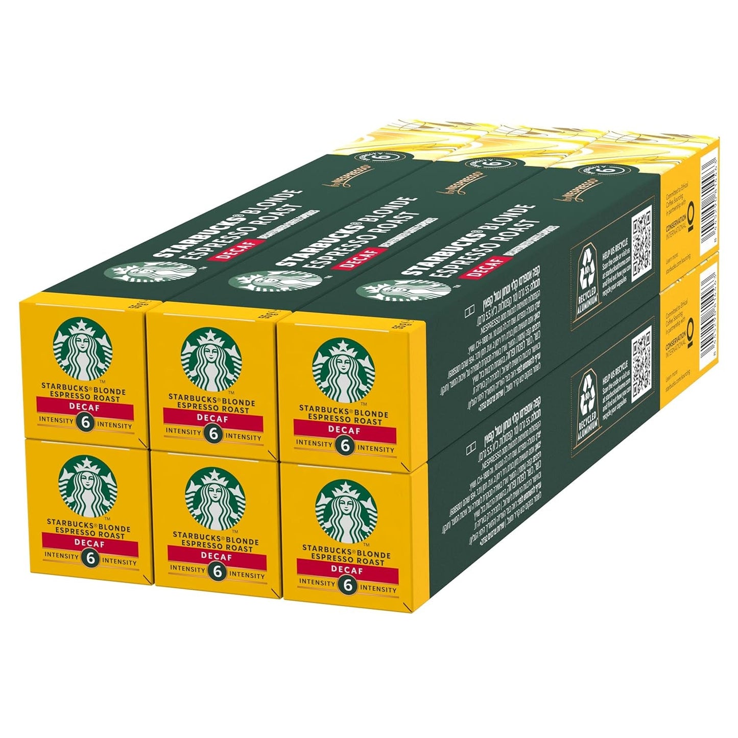 STARBUCKS Blonde Espresso Roast Entkoffeiniert od Nespresso, Helle Röstung, Kaffeekapseln 6 x 10 (60 Kapseln)