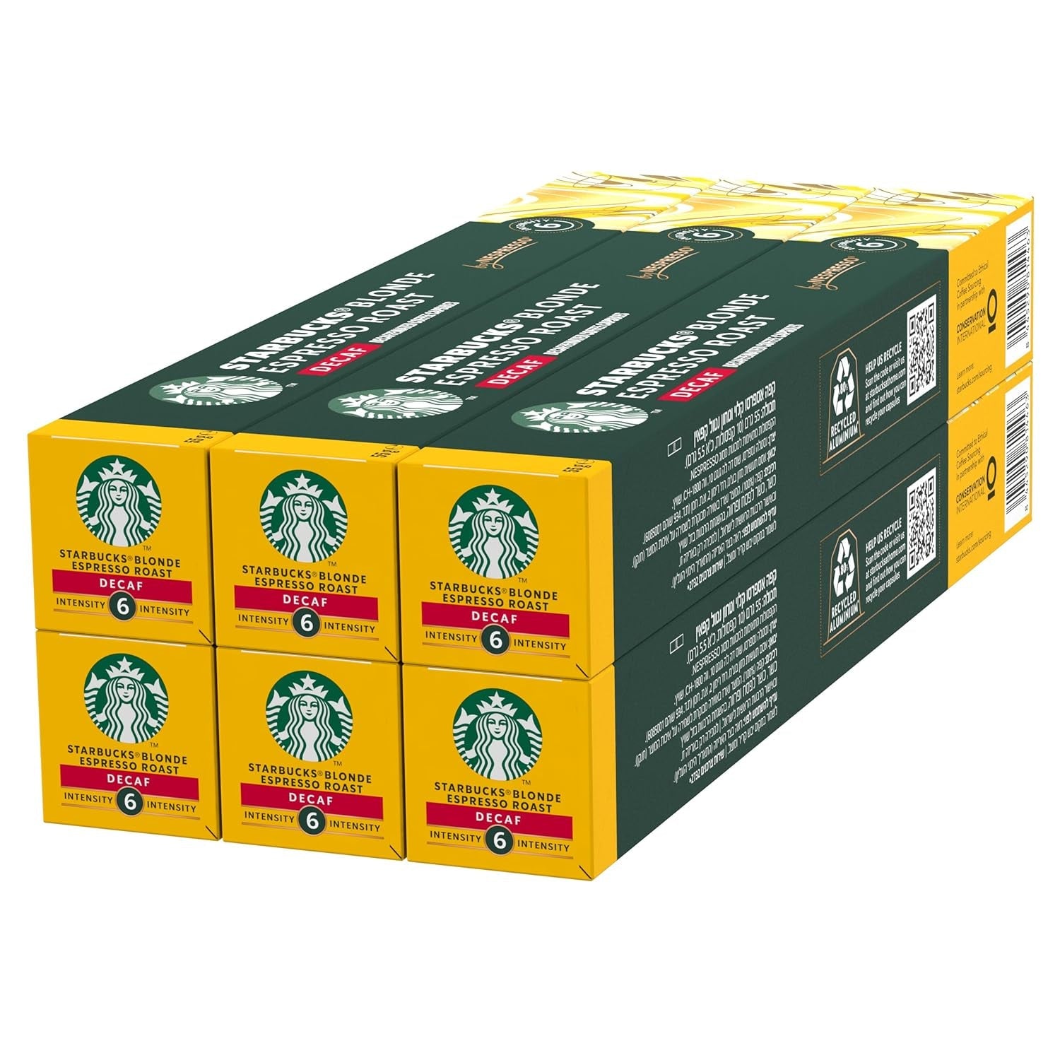 STARBUCKS Blonde Espresso Roast Entkoffeiniert od Nespresso, Helle Röstung, Kaffeekapseln 6 x 10 (60 Kapseln)