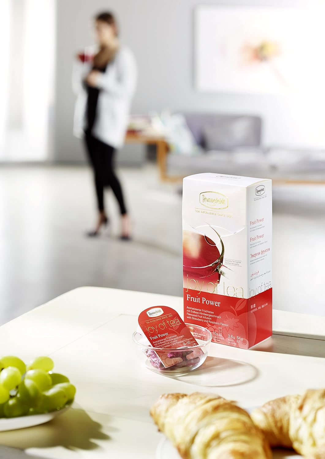 Fruit Power "Joy of Tea" - Ovocný čaj s příchutí jahod a malin, 15 čajových sáčků, 54 g