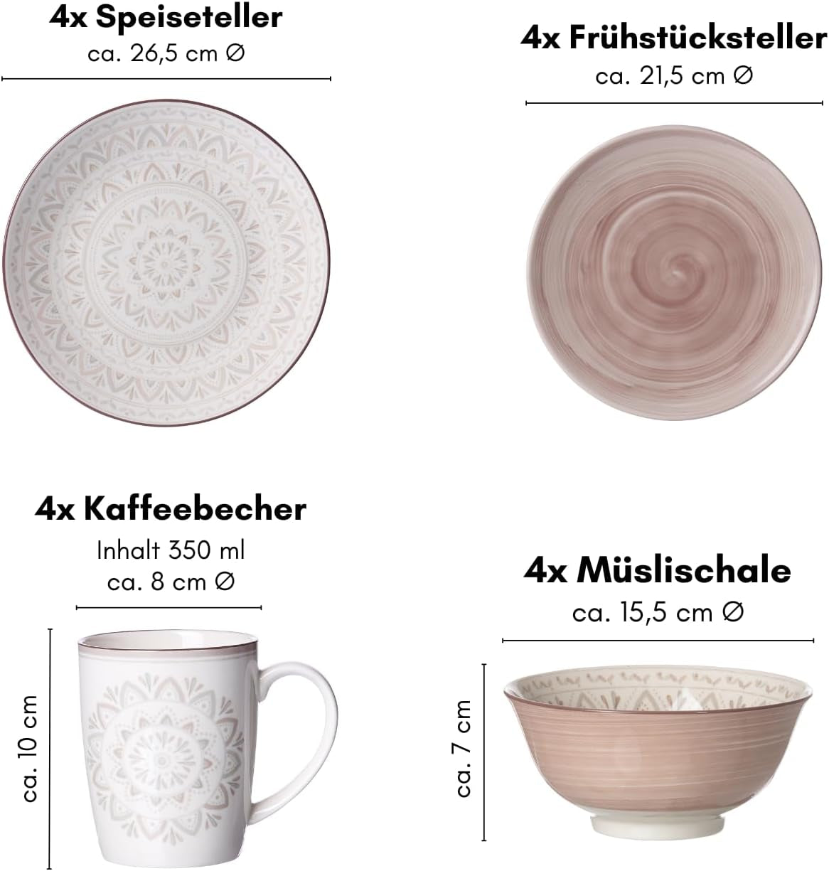 Sada nádobí Ritzenhoff & Breker Valencia, skládající se ze 16 kusů