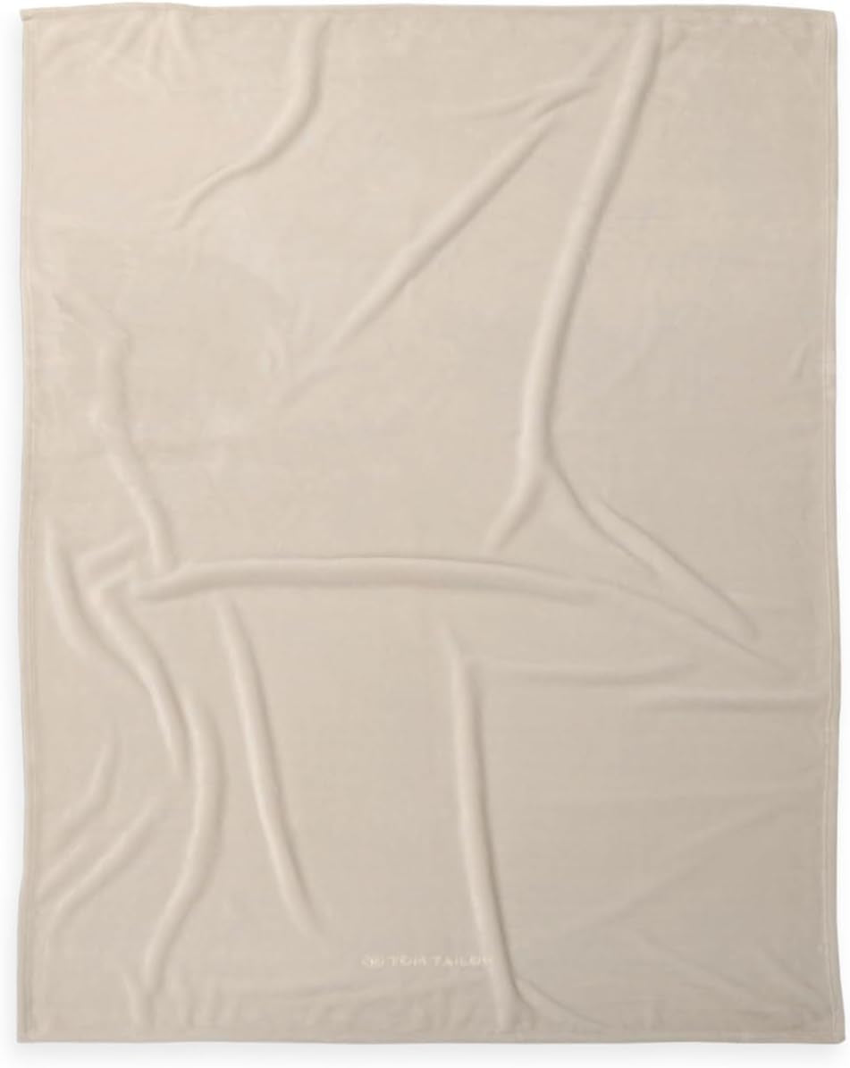 TOM TAILOR Wellsoft deka, 150X200 Cm, 100% Polyester/ Wellsoft, vyšívané logo, WELLSOFT BLANKET Orange (Warm Coral) Deky a přikrývky Naty Shop Béžová 150X200 Cm
