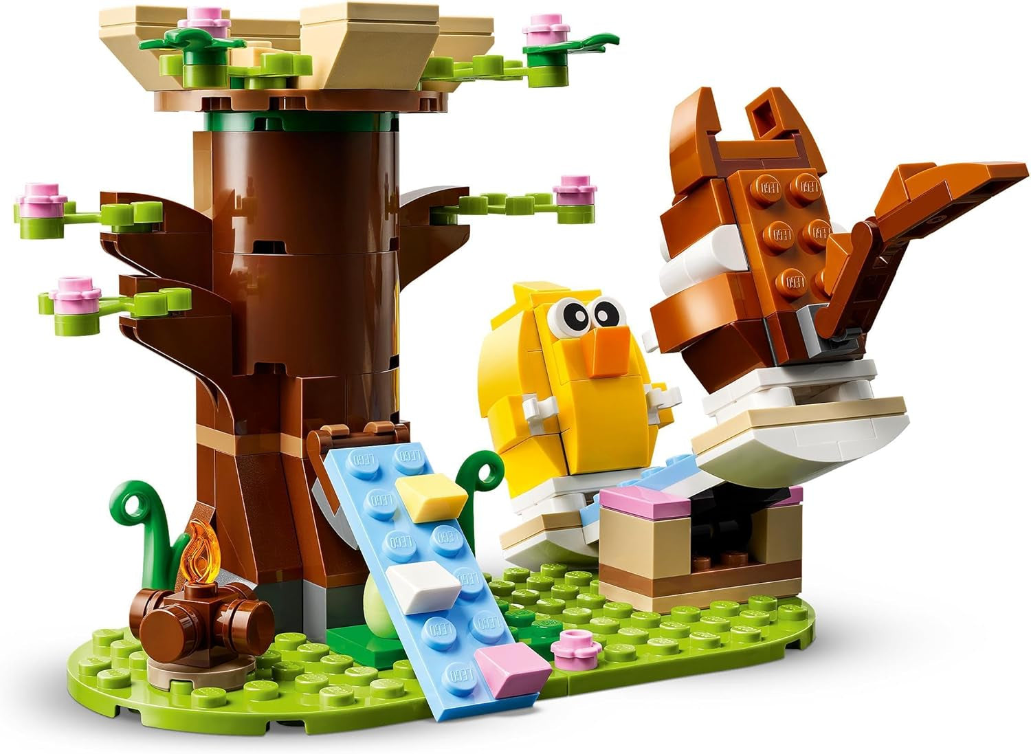 LEGO Spring Zvířecí Hřiště, Stavebnice Ptáček a Veverka, Hrací sada Domeček na stromě pro děti, Nápad na dárek pro 8leté chlapce a dívky, Sada zvířat, Hračka figurky zvířat 40709 Stavebnice Beuche den LEGO-Store