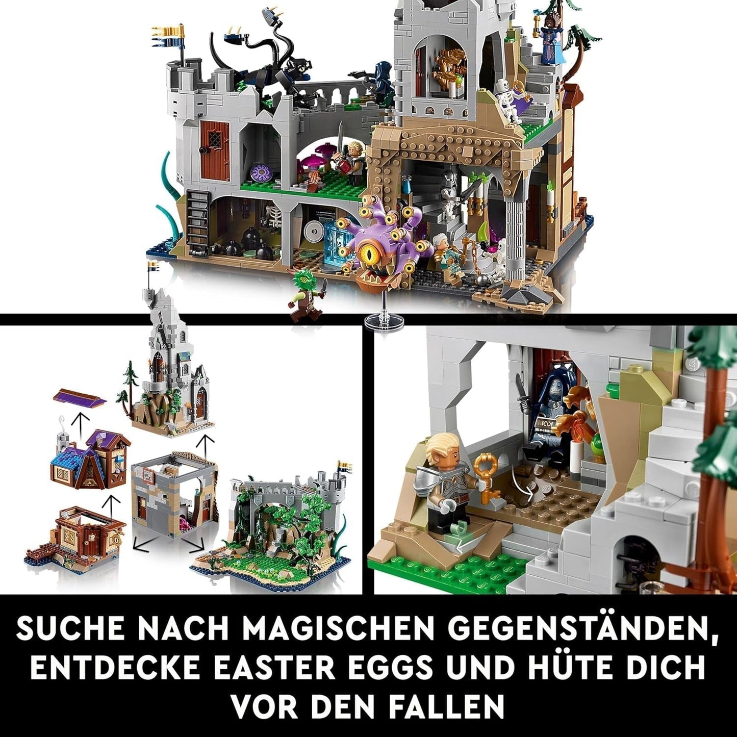 LEGO Ideas Dungeons & Dragons: Sága o Červeném drakovi, Stavebnice pro dospělé, Dungeons and Dragons Nápady na dárky pro fanoušky, Fantasy stavebnice, Kreativní činnost 21348 Stavebnice Besuche den LEGO-Store