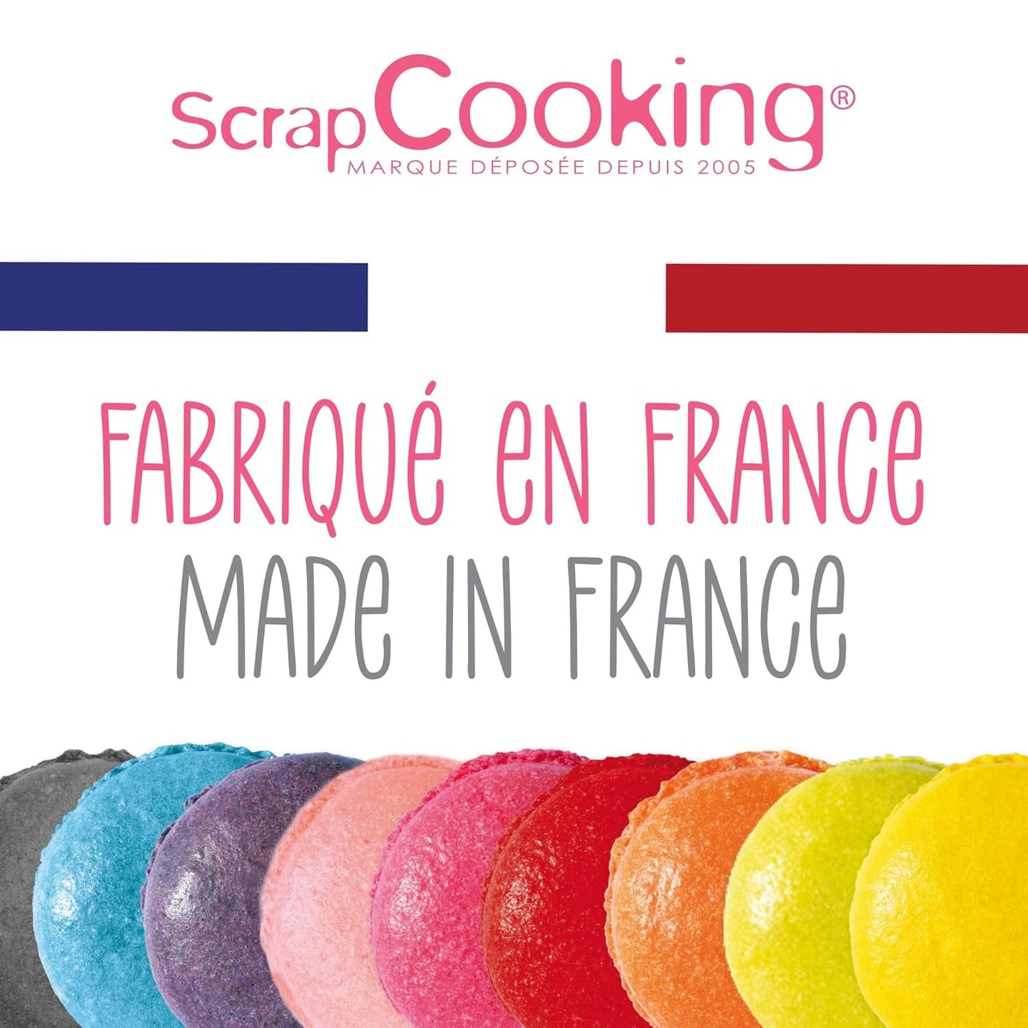 Scrapcooking - Sada 9 práškových potravinářských barviv - Modrá, Žlutá, Růžová, Fialová, Oranžová, Limetkově zelená, Červená, Pudrově růžová, Černá - Jedlé barvivo v prášku na dorty, muffiny, macarony - 4270